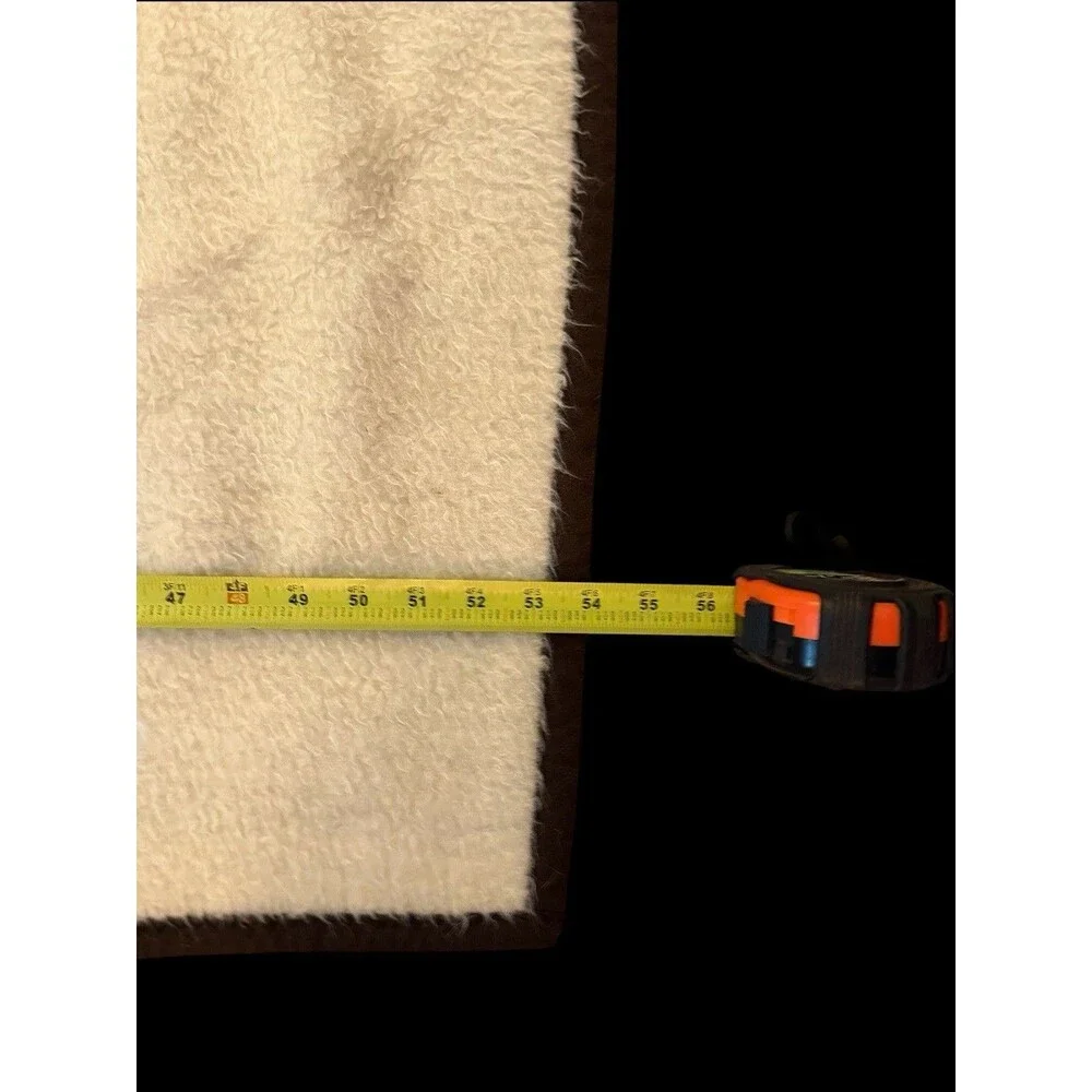 Vtg Biederlack Brown Horse Foal Thick Reversible Heavy Blanket Cotton Blend USA